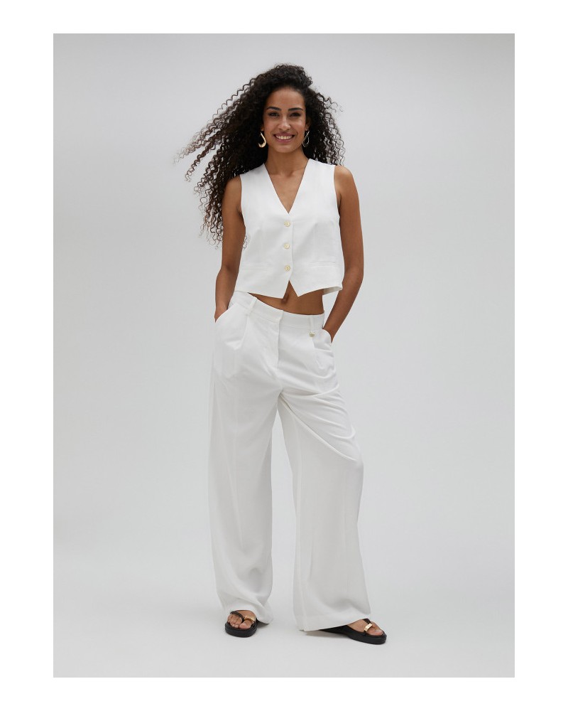 PANTALON PALAZZO BLANCO DE LOLA CASADEMUNT