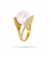 ANILLO MAXI PERLA Y ACERO DE ANARTXY