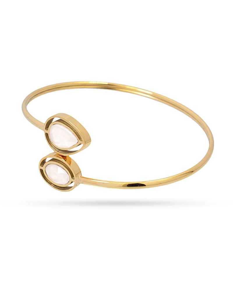 BRAZALETE ACERO CON PIEDRAS CRISTAL DE ANARTXY