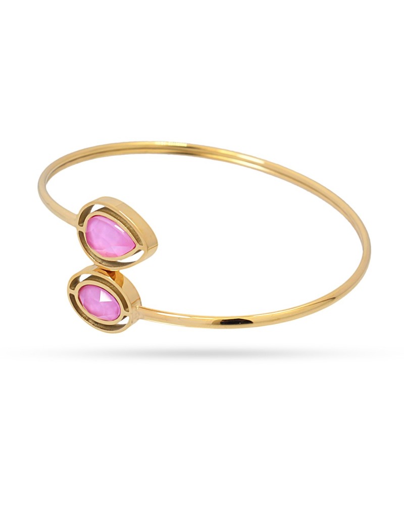 BRAZALETE ACERO CON PIEDRAS CRISTAL DE ANARTXY