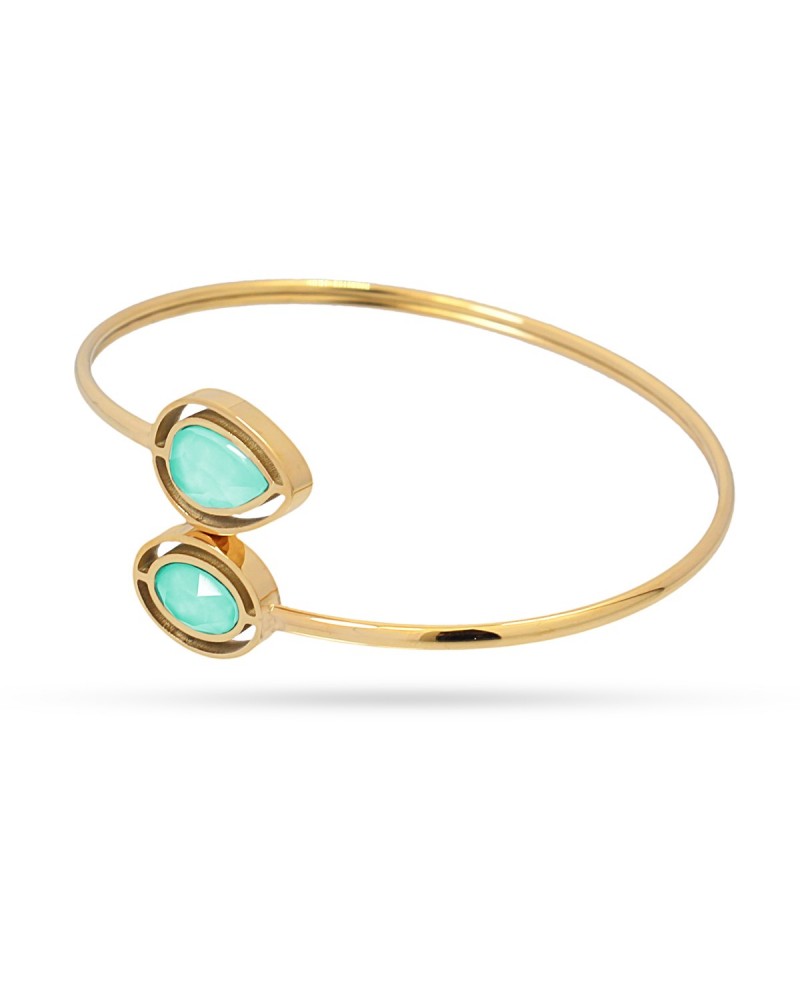 BRAZALETE ACERO CON PIEDRAS CRISTAL DE ANARTXY