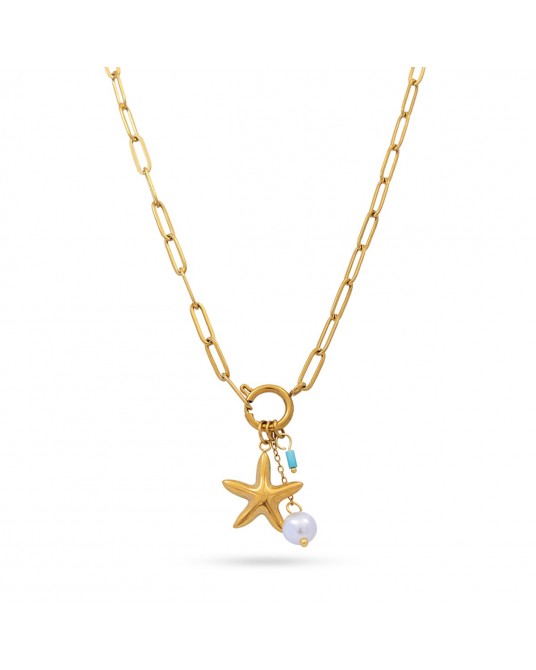 COLLAR CHARM ESTRELLA Y PERLA DE ANARTXY