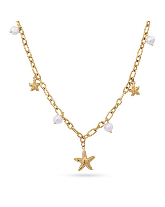COLLAR CHARMS ESTRELLAS Y PERLITAS DE ANARTXY
