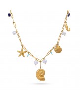 COLLAR CHARMS MARINEROS Y PERLAS DE ANARTXY