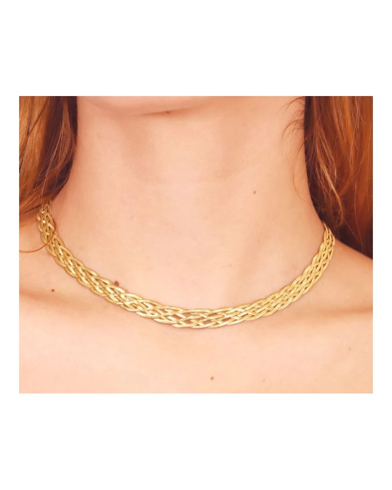 COLLAR CORTO ACERO TRENZADO DE ANARTXY