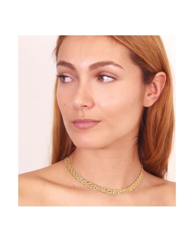 COLLAR CORTO ACERO TRENZADO DE ANARTXY