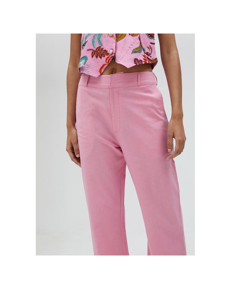 PANTALON LINO ROSA DE LOLA CASADEMUNT