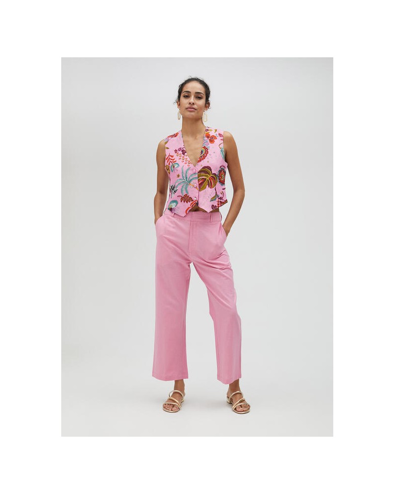 PANTALON LINO ROSA DE LOLA CASADEMUNT
