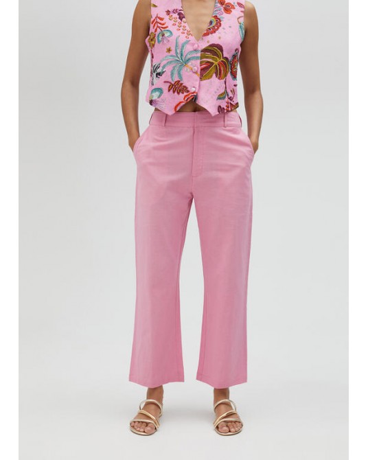 PANTALON LINO ROSA DE LOLA CASADEMUNT