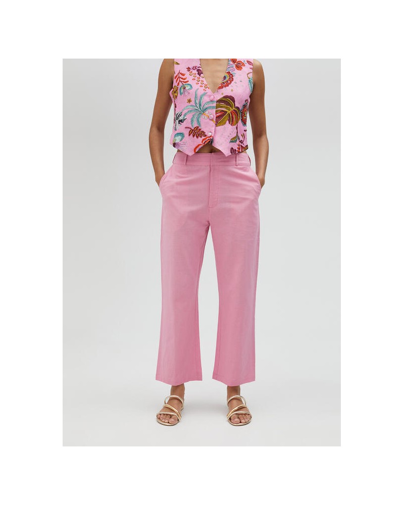 PANTALON LINO ROSA DE LOLA CASADEMUNT