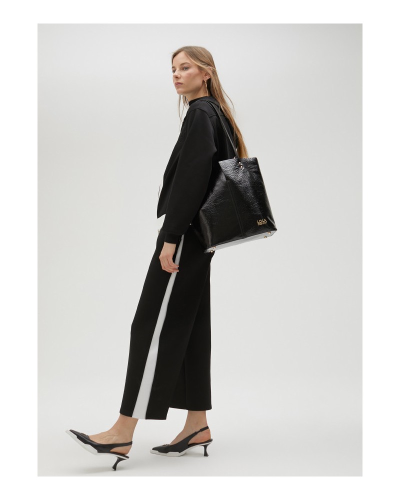 PANTALON NEGRO CON DETALLE BLANCO DE LOLA CASADEMUNT