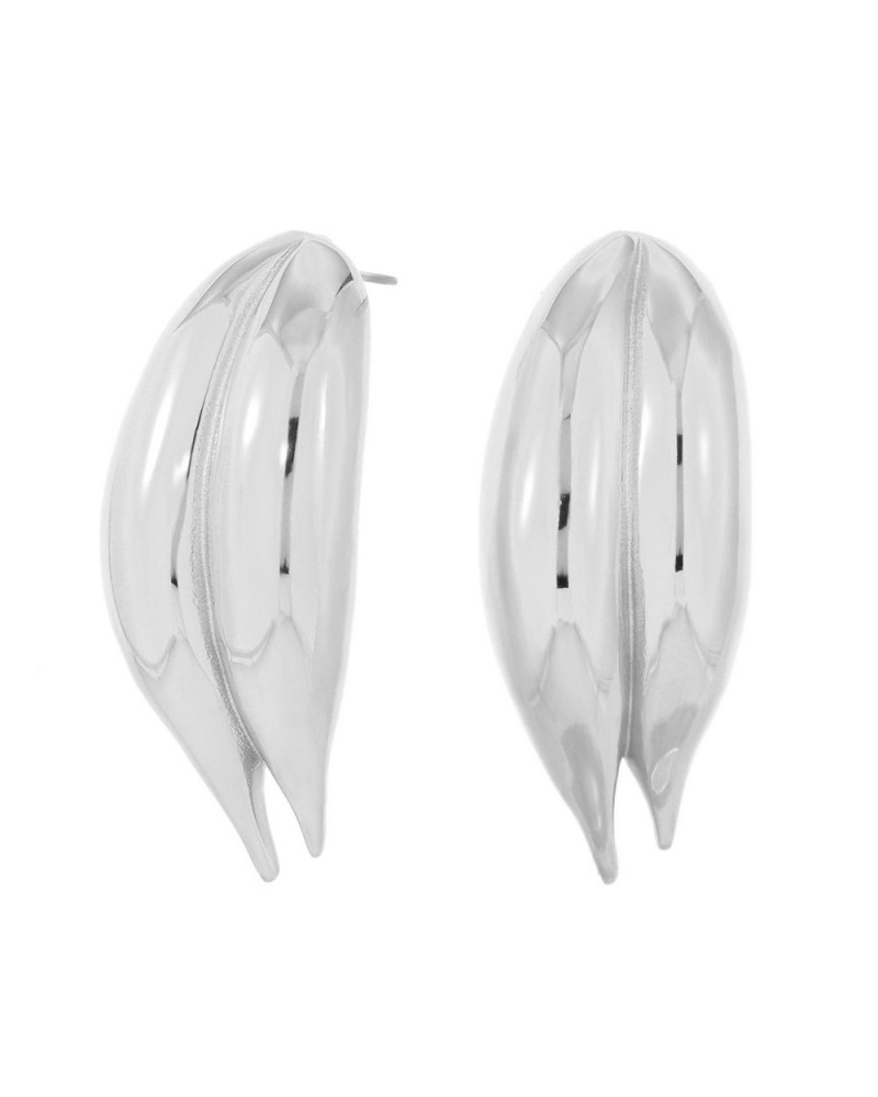 PENDIENTES ACERO HOJAS