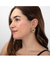 PENDIENTES ACERO LAPISLAZULI