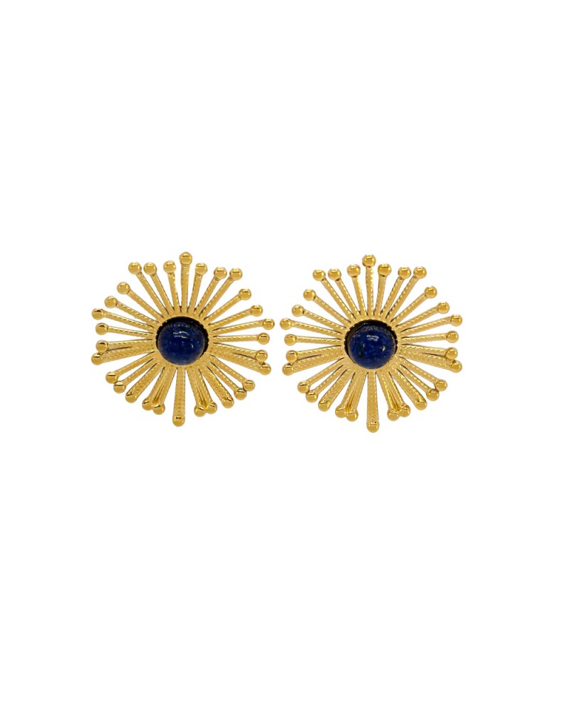 PENDIENTES ACERO LAPISLAZULI