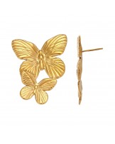 PENDIENTES ACERO MARIPOSAS