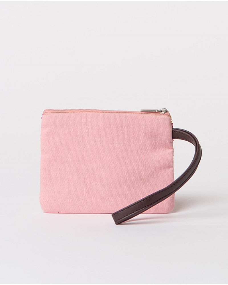 MONEDERO CON ABALORIOS ROSA DE LOLA CASADEMUNT
