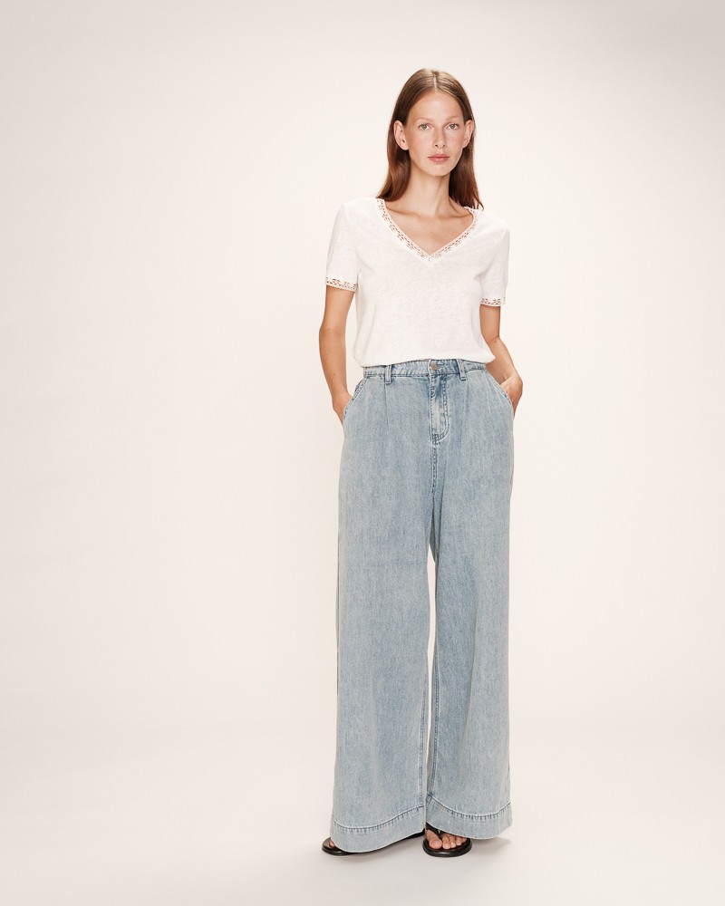 CAMISETA MANGA CORTA BLANCA DE GRACE AND MILA