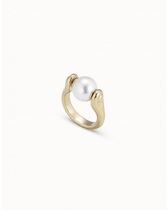 ANILLO CON PERLA DORADO DE UNOde50