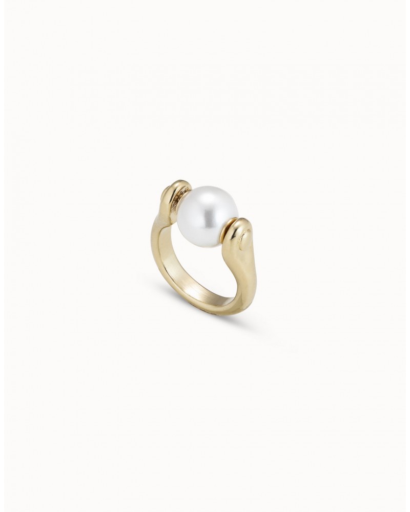 ANILLO CON PERLA DORADO DE UNOde50