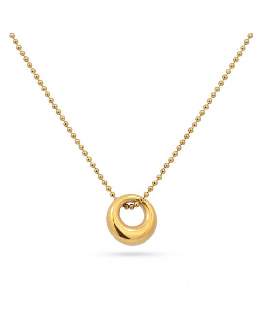 COLLAR CORTO ACERO COLGANTE REDONDO DE ANARTXY