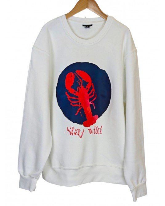 SUDADERA BLANCA LANGOSTA DE LOLAMOON