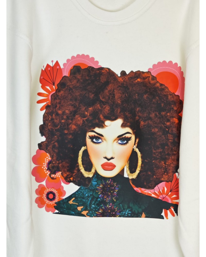 SUDADERA BLANCA DE MUJER DE LOLAMOON SUDADERA BLANCA DE MUJER DE LOLAMOON