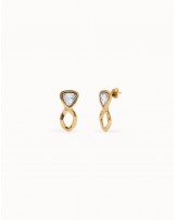 PENDIENTES DORADOS CON CRISTAL DE UNOde50