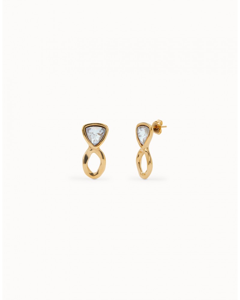 PENDIENTES DORADOS CON CRISTAL DE UNOde50