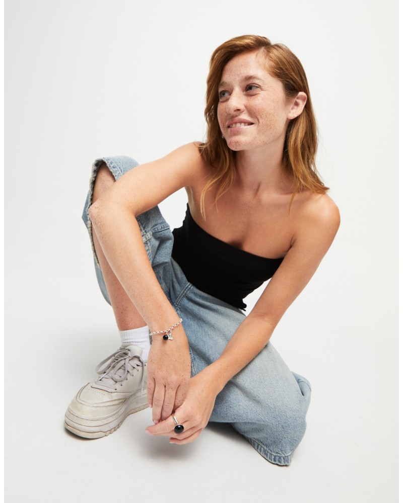 PULSERA ESLABONES PLATEADA DE UNOde50