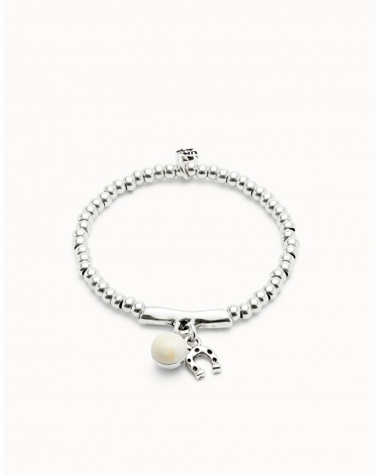 PULSERA PLATEADA ELASTICA DE UNOde50