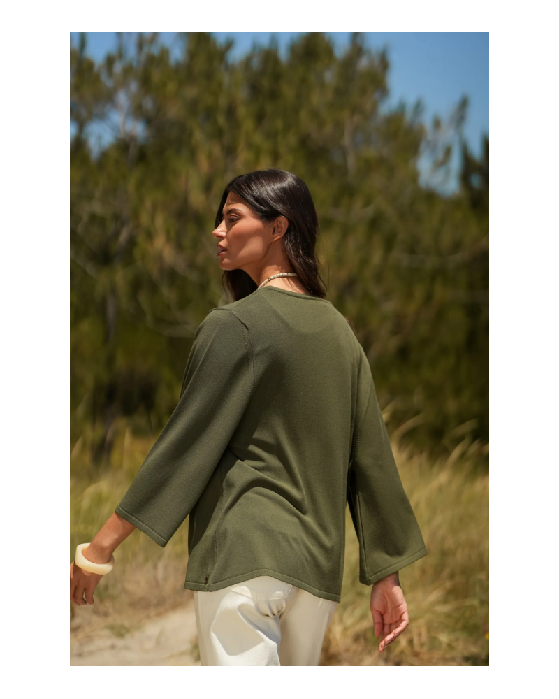 CHAQUETA ABIERTA DE PUNTO DE GUIMANOS