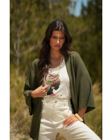 CHAQUETA ABIERTA DE PUNTO DE GUIMANOS