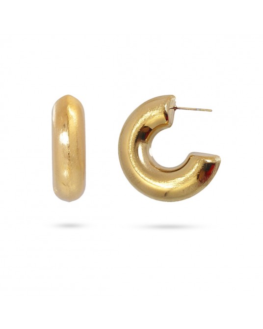 PENDIENTES ARO GRUESO ACERO DE ANARTXY