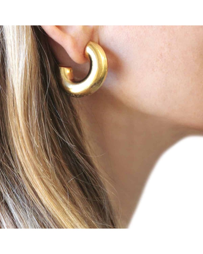 PENDIENTES ARO GRUESO ACERO DE ANARTXY