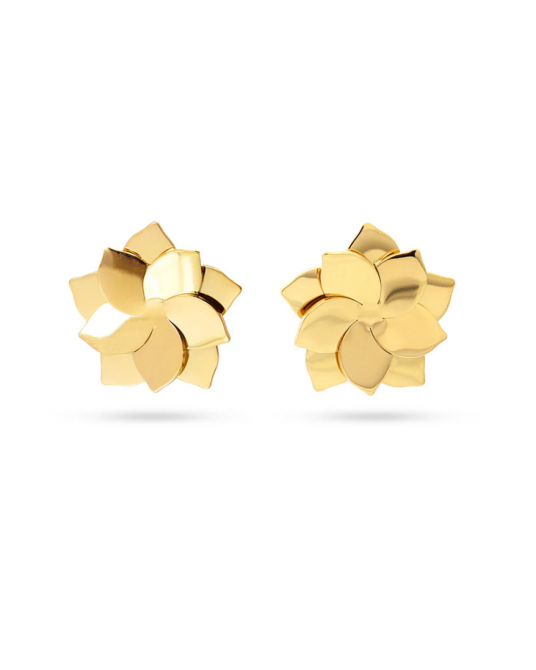 PENDIENTES FLOR ACERO DORADO DE ANARTXY