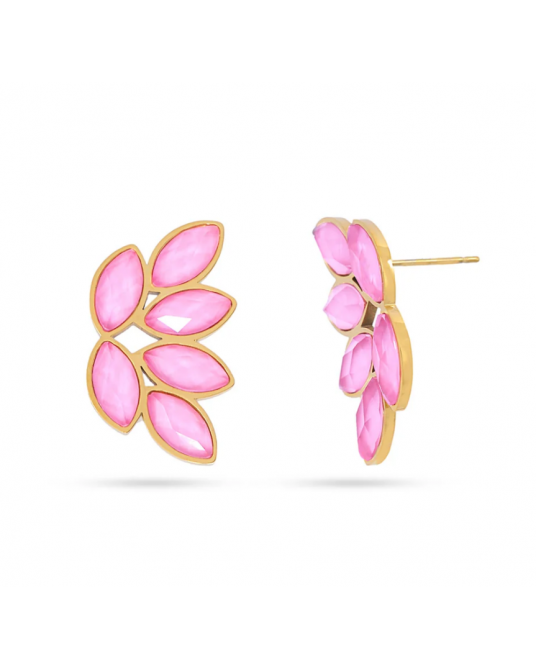 PENDIENTES ACERO Y PIEDRAS DE ANARTXY