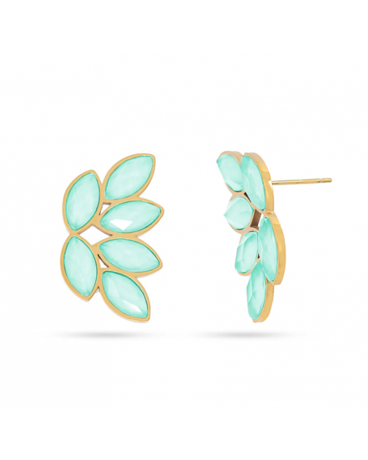 PENDIENTES ACERO Y PIEDRAS DE ANARTXY
