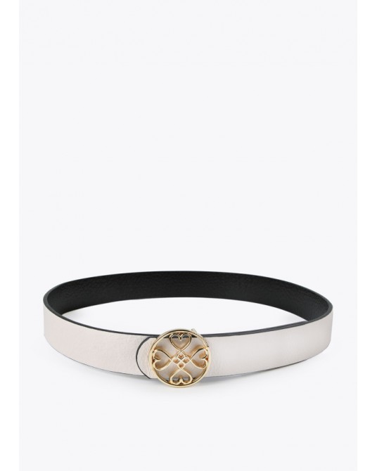 CINTURÒN REVERSIBLE BLANCO NEGRO DE LOLA CASADEMUNT