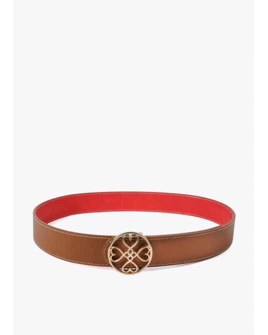 CINTURÒN REVERSIBLE ROJO CAMEL DE LOLA CASADEMUNT