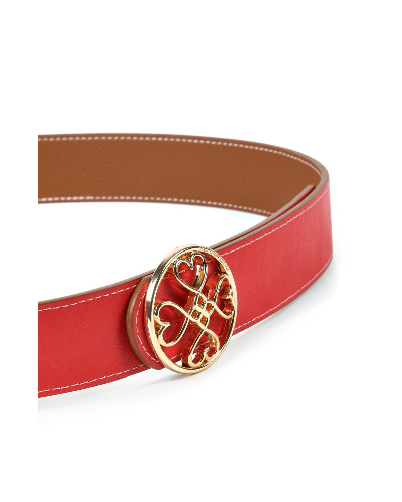 CINTURÒN REVERSIBLE ROJO CAMEL DE LOLA CASADEMUNT