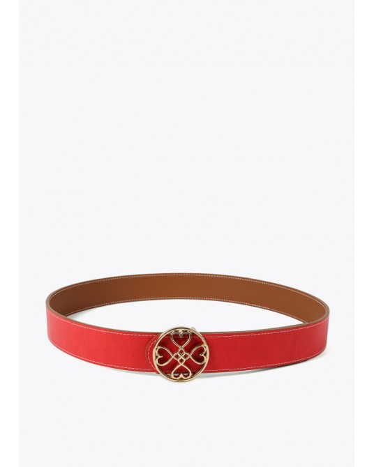 CINTURÒN REVERSIBLE ROJO CAMEL DE LOLA CASADEMUNT