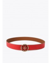 CINTURÒN REVERSIBLE ROJO CAMEL DE LOLA CASADEMUNT