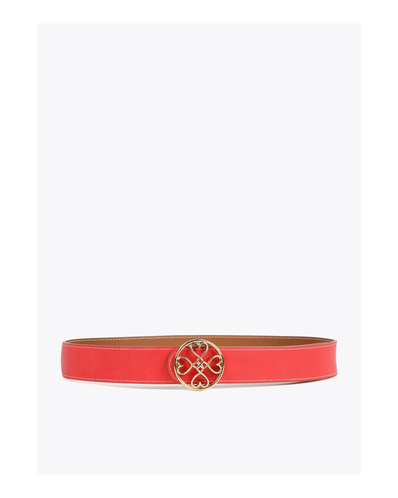 CINTURÒN REVERSIBLE ROJO CAMEL DE LOLA CASADEMUNT