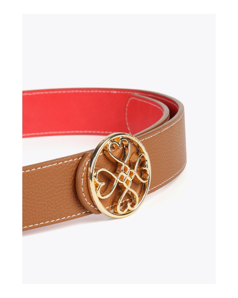 CINTURÒN REVERSIBLE ROJO CAMEL DE LOLA CASADEMUNT