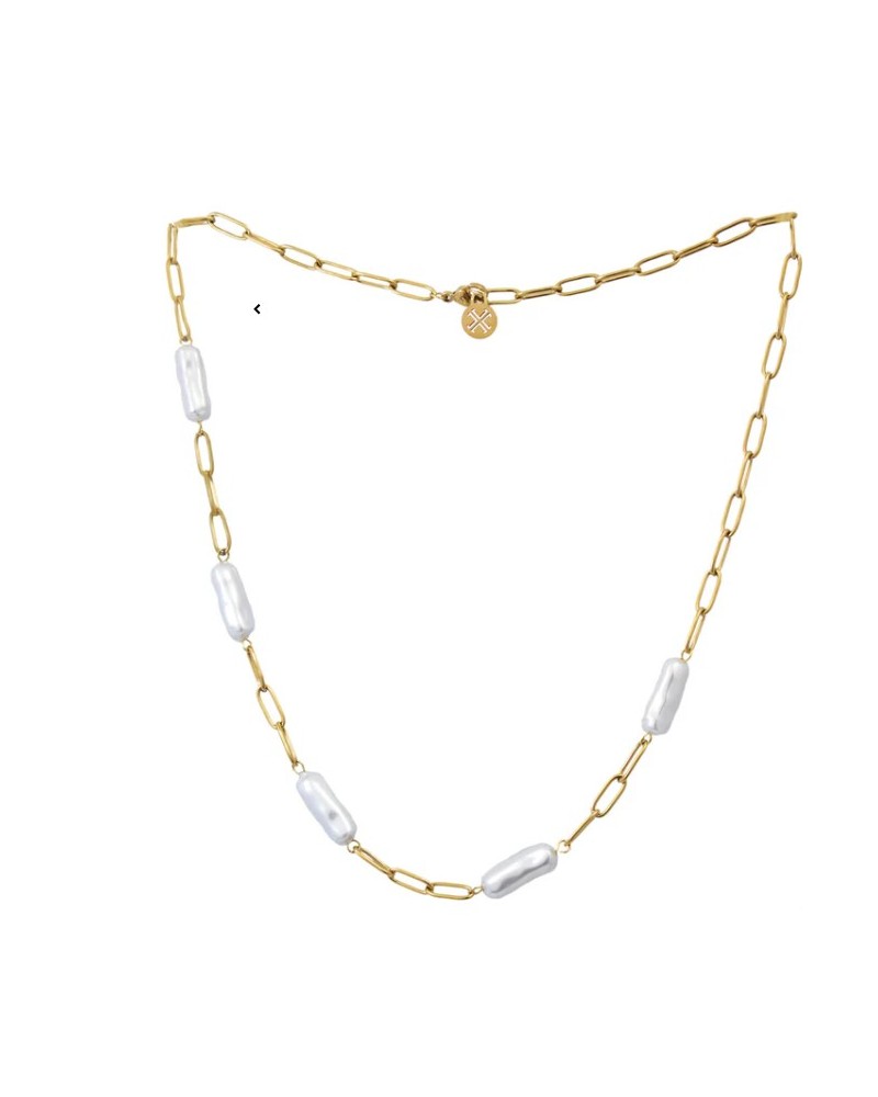COLLAR PERLAS DE ACERO DE ANARXY
