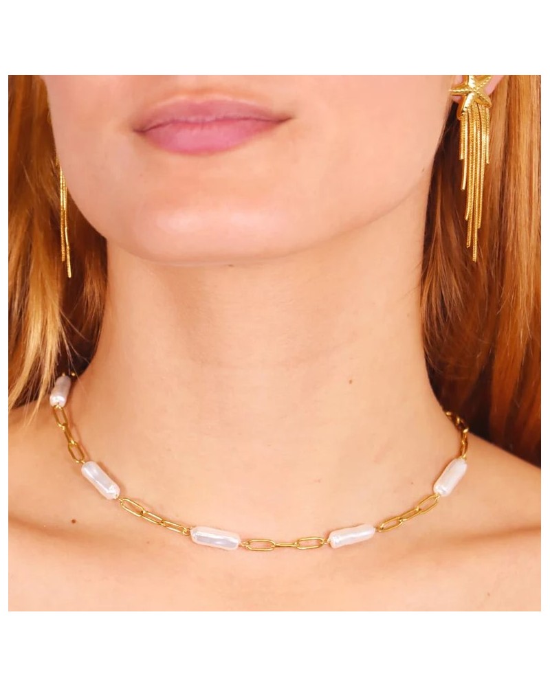 COLLAR PERLAS DE ACERO DE ANARXY