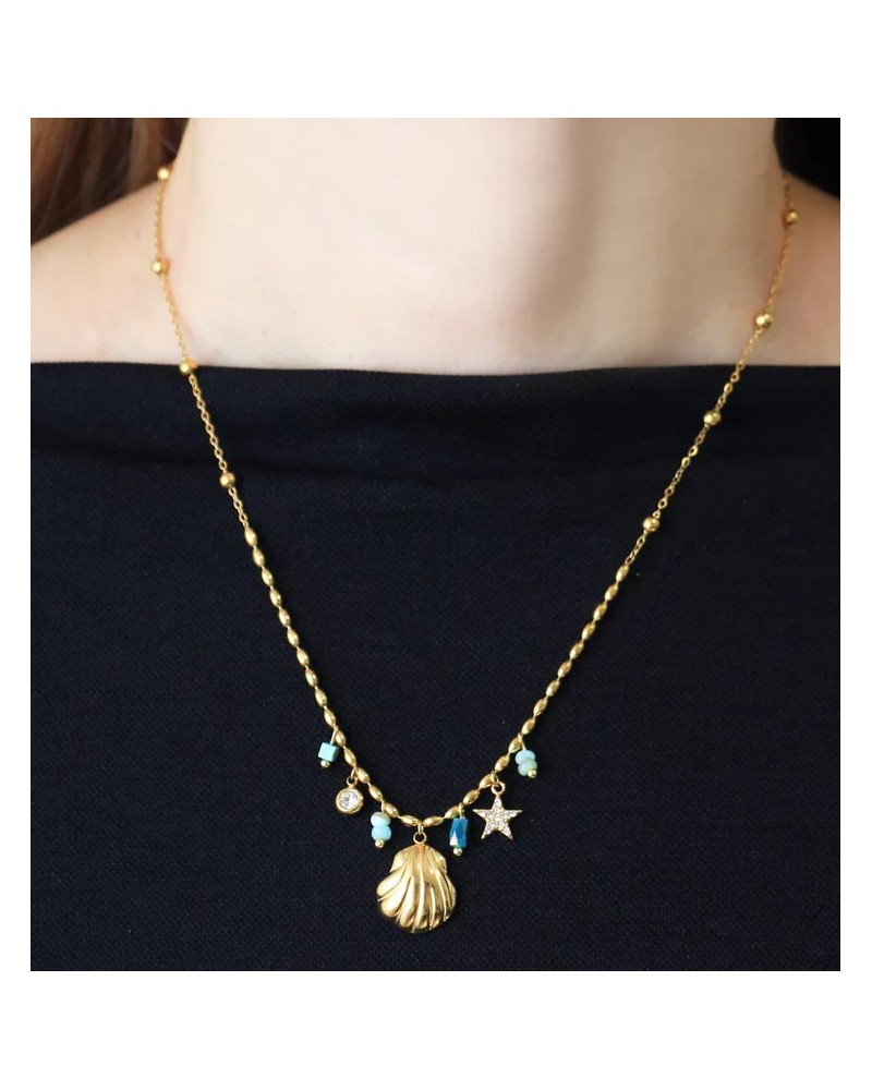 COLLAR ACERO CHARMS NAVY DE ANARTXY