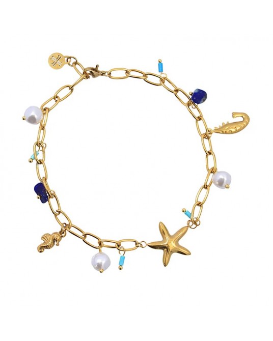 TOBILLERA CON CHARMS ACERO DE ANARTXY