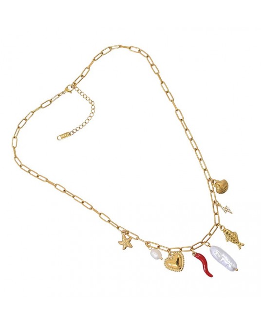 COLLAR ACERO CHARMS MARINEROS DE ANARTXY