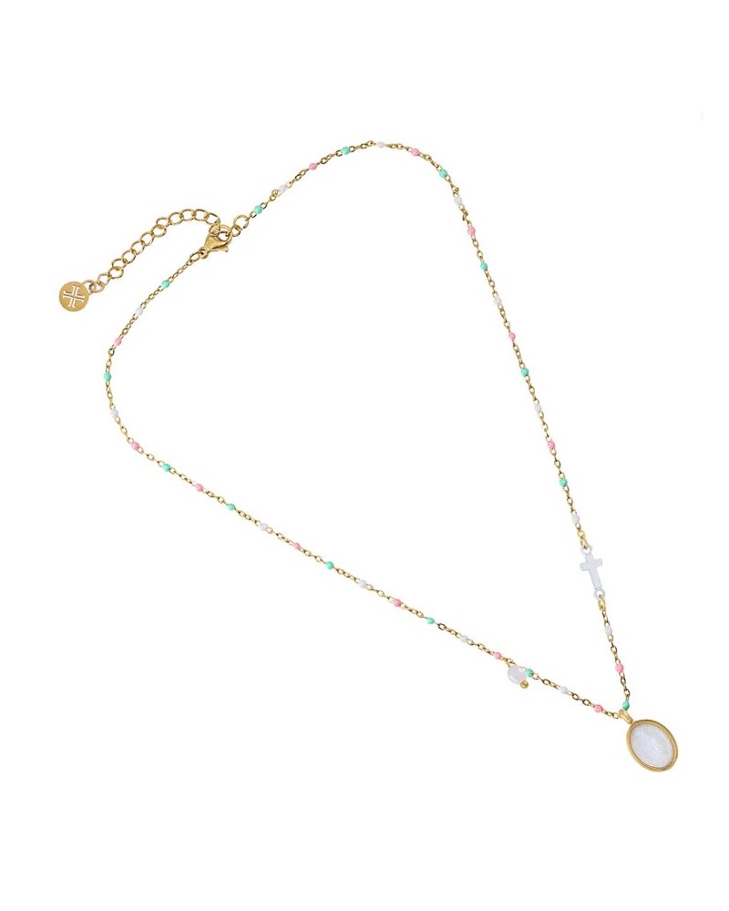 COLLAR ACERO CON MEDALLA NACAR DE ANARTXY
